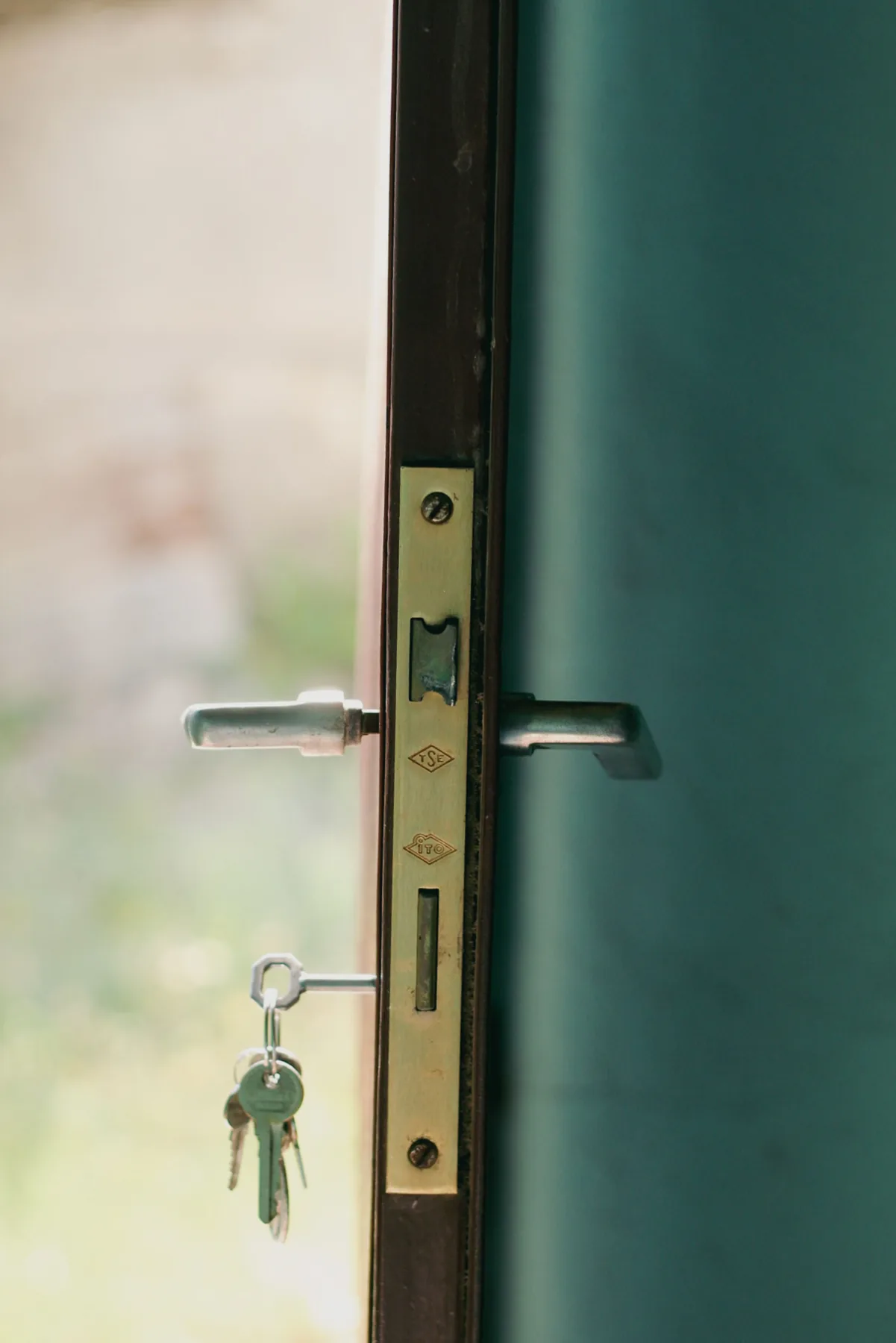 Open door and keys